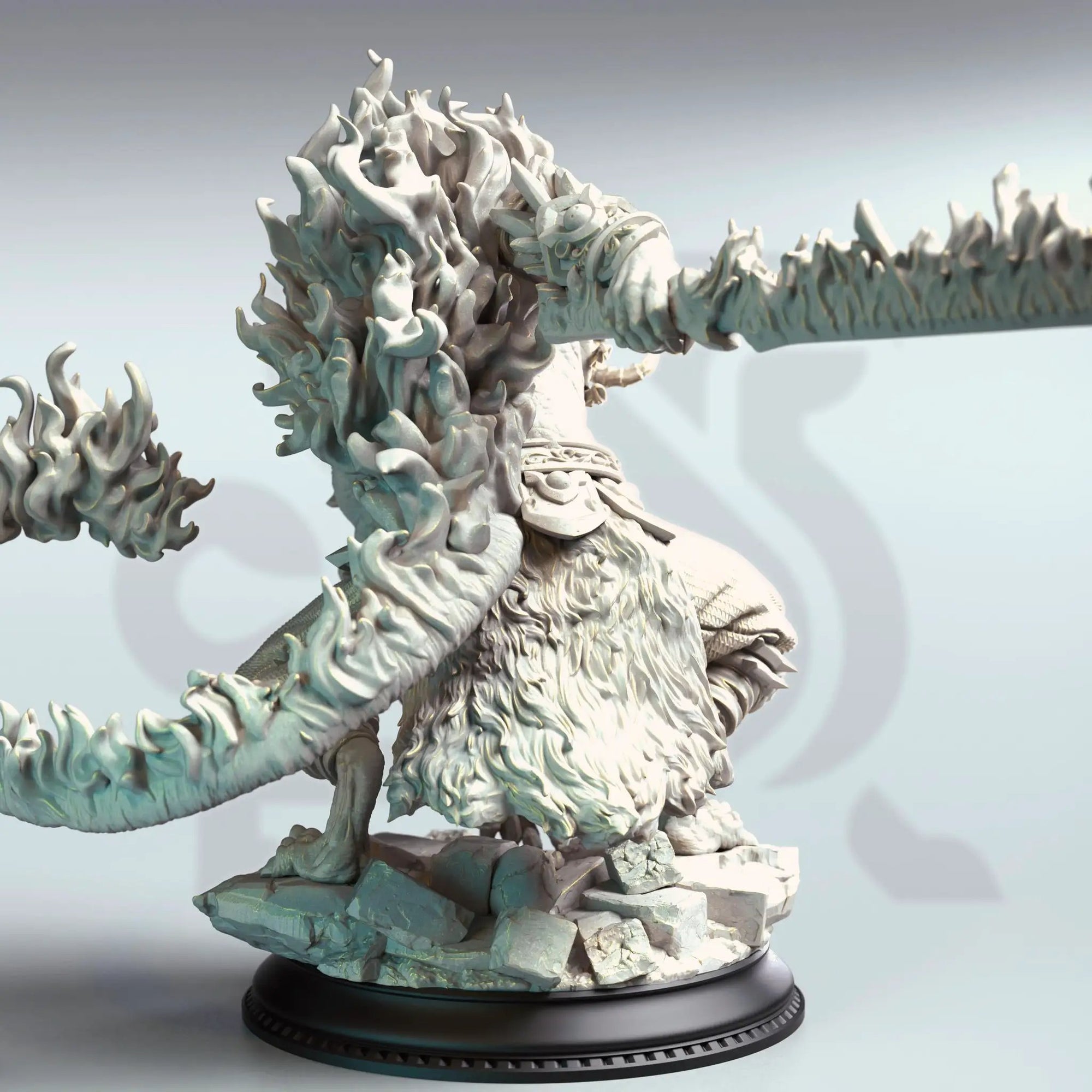 3D printed Rakasha Demon miniature by Last Hope Miniatures, detailed dark fantasy demon figure for tabletop gaming.