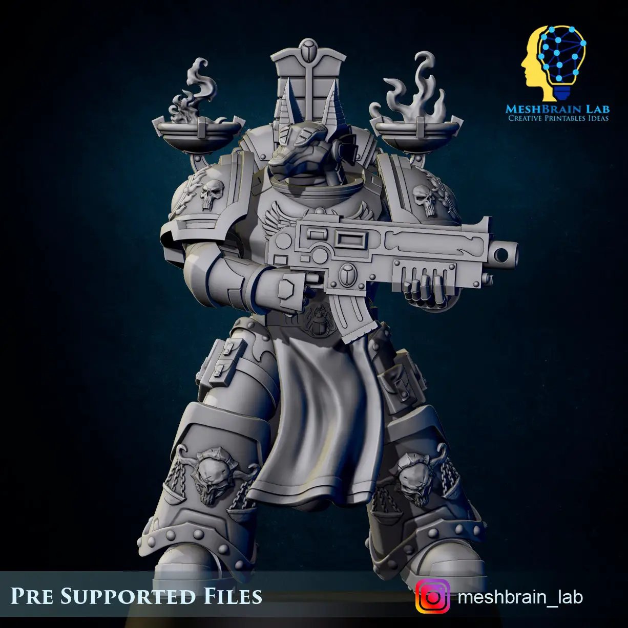 Set of five 3D printed Reapers of the Thousand Souls Squad miniatures by Last Hope Miniatures, featuring detailed undead warrior figures.