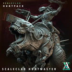 3D printed Scaleclad Huntmaster miniatures by Last Hope Miniatures, showing detailed Huntmaster figure with intricate design.