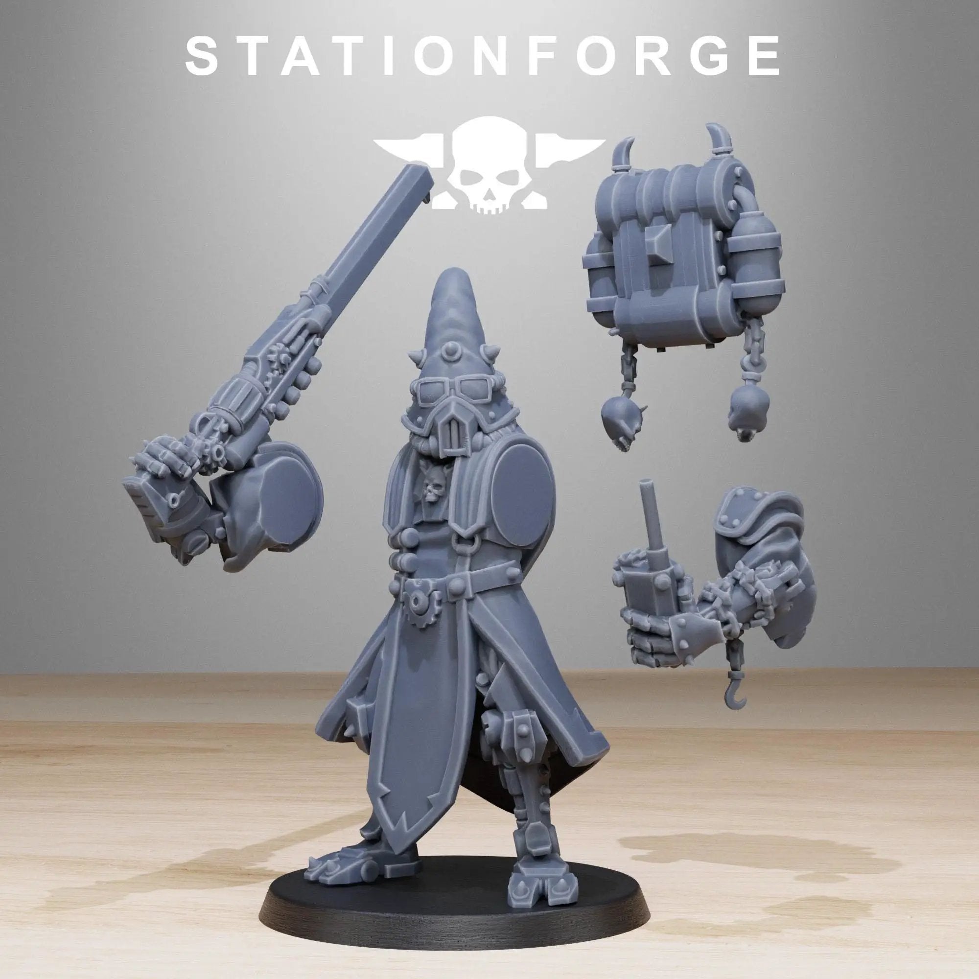 3D printed Scavenger Cultists miniatures by StationForge Miniatures, featuring detailed figures in a post-apocalyptic style.