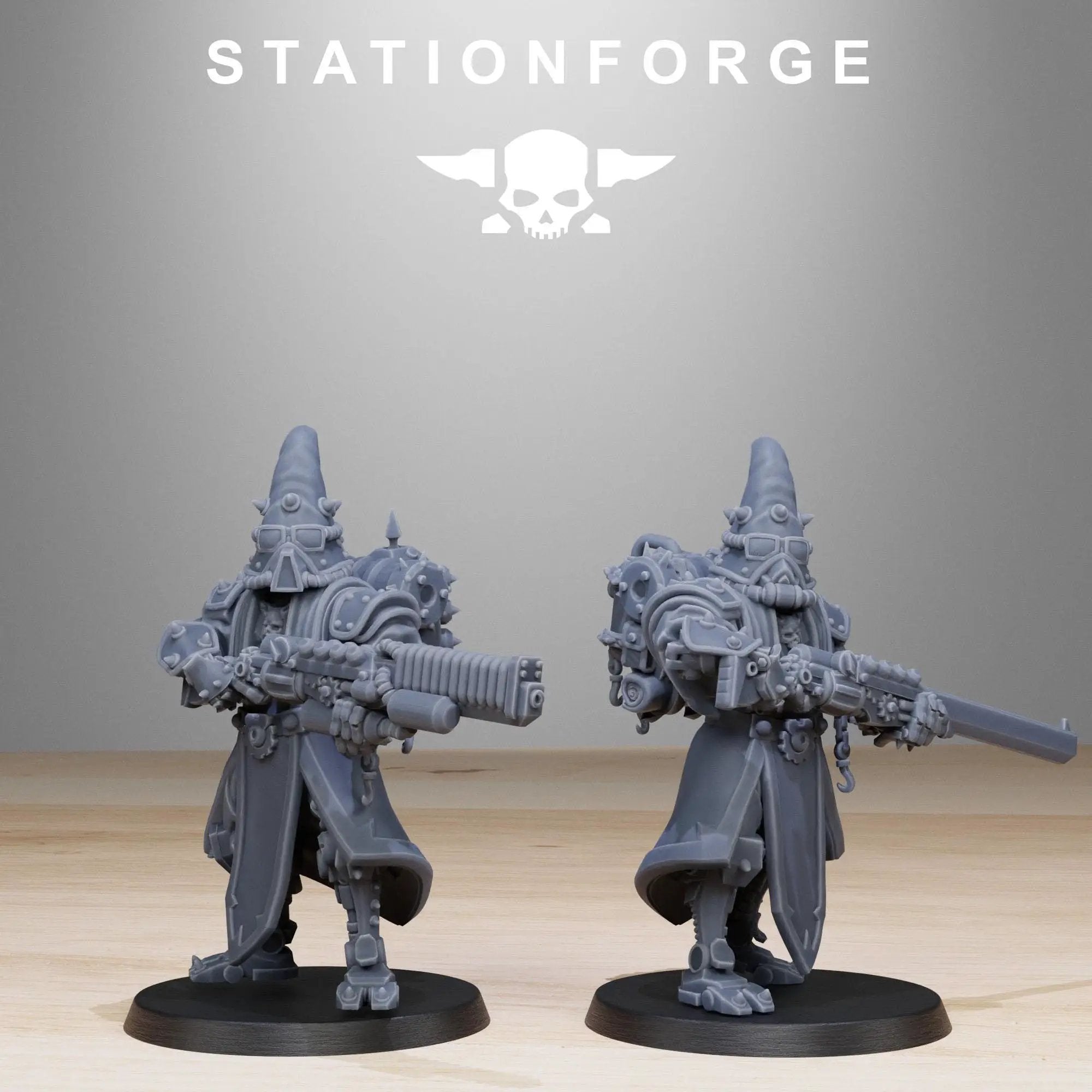3D printed Scavenger Cultists miniature figures by Last Hope Miniatures from StationForge Miniatures, featuring detailed post-apocalyptic characters.