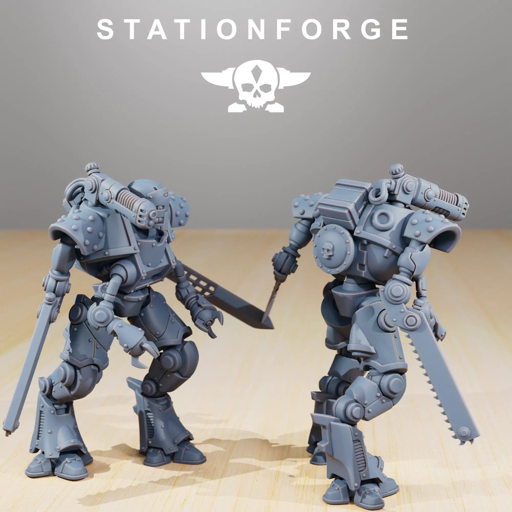 3D printed scavenger exutars by Last Hope Miniatures, detailed miniature figures from StationForge Miniatures.