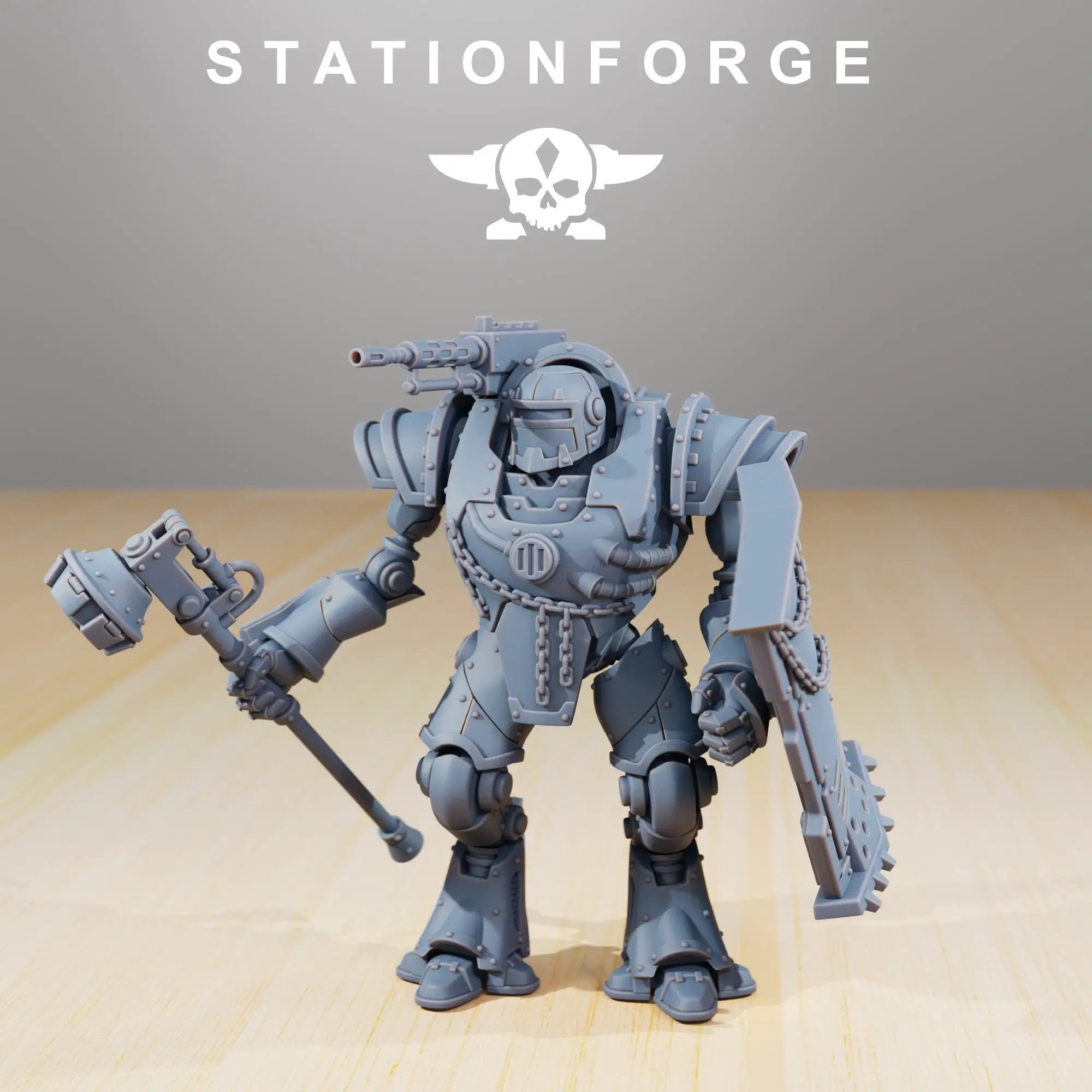 3D printed scavenger exutars miniatures by Last Hope Miniatures for StationForge, showing detailed, futuristic creature figures.