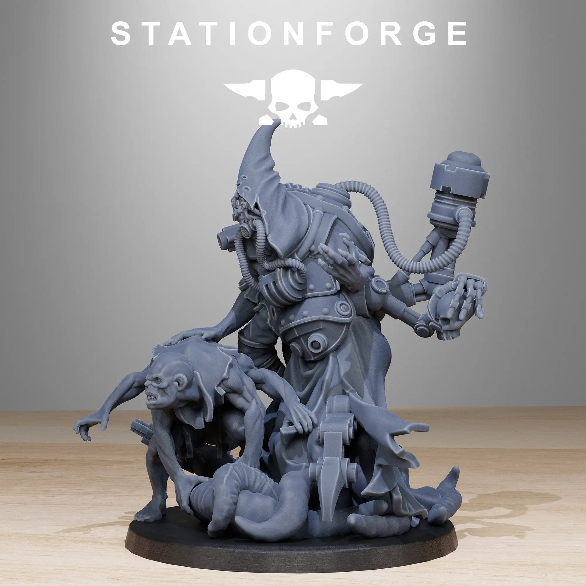 3D printed Scavenger Lotharius miniature by StationForge for Last Hope Miniatures, detailed figure with rugged features.