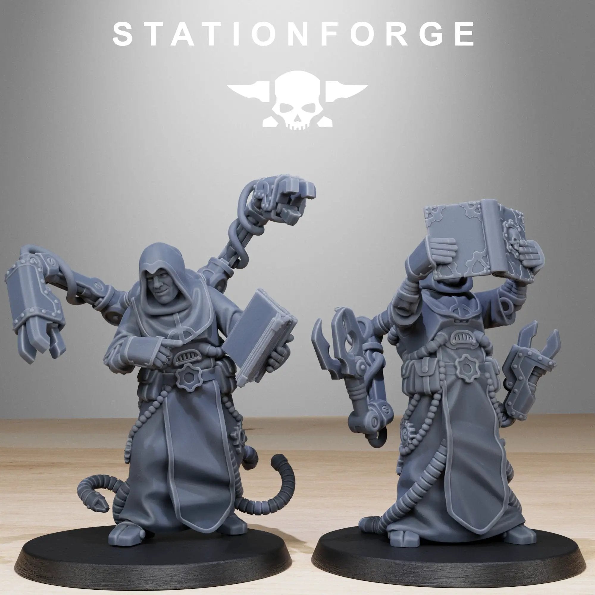 3D printed Scavenger Monks miniature by Last Hope Miniatures from StationForge, featuring detailed monk figures for tabletop gaming.