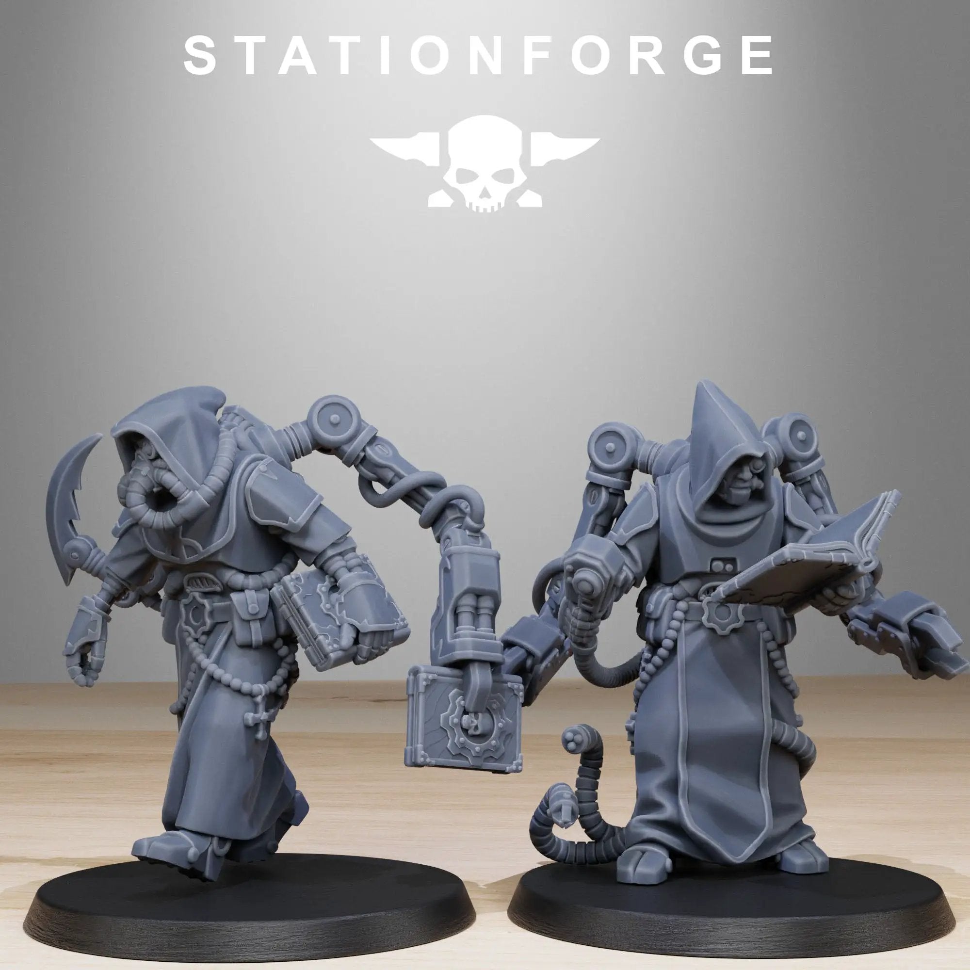 3D printed Scavenger Monks miniature by Last Hope Miniatures, featuring detailed sculpting and dynamic poses from StationForge Miniatures.