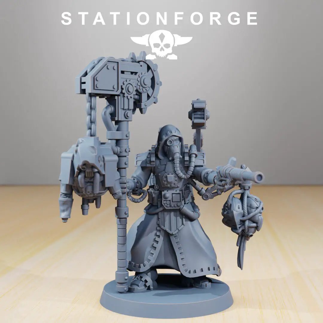 3D printed Scavenger Scrapper miniature by Last Hope Miniatures from StationForge, showcasing detailed design and intricate features.