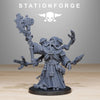 3D printed Scavenger SynthPriest miniature by StationForge for Last Hope Miniatures, showing detailed sci-fi character with cybernetic features.
