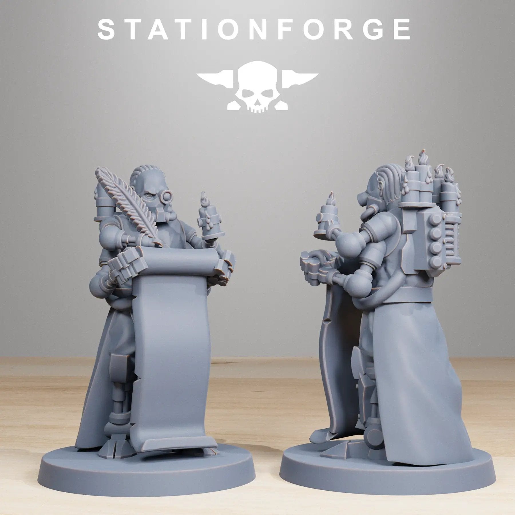 3D printed Scavenger Vicars miniatures by StationForge from Last Hope Miniatures, featuring detailed sculpted figures on a plain background.