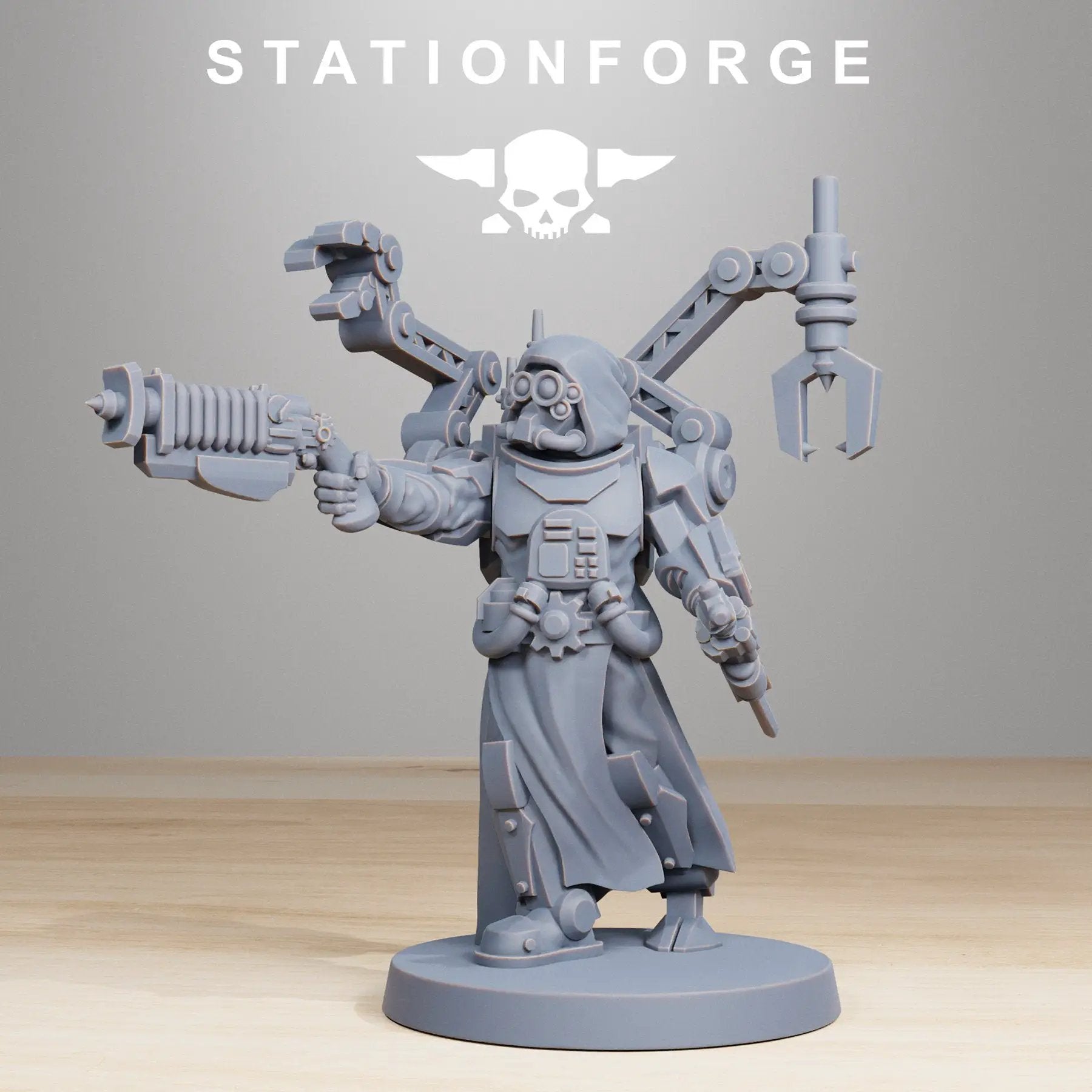 3D printed Scavenger Vicars miniature by StationForge Miniatures, detailed fantasy character from Last Hope Miniatures collection.