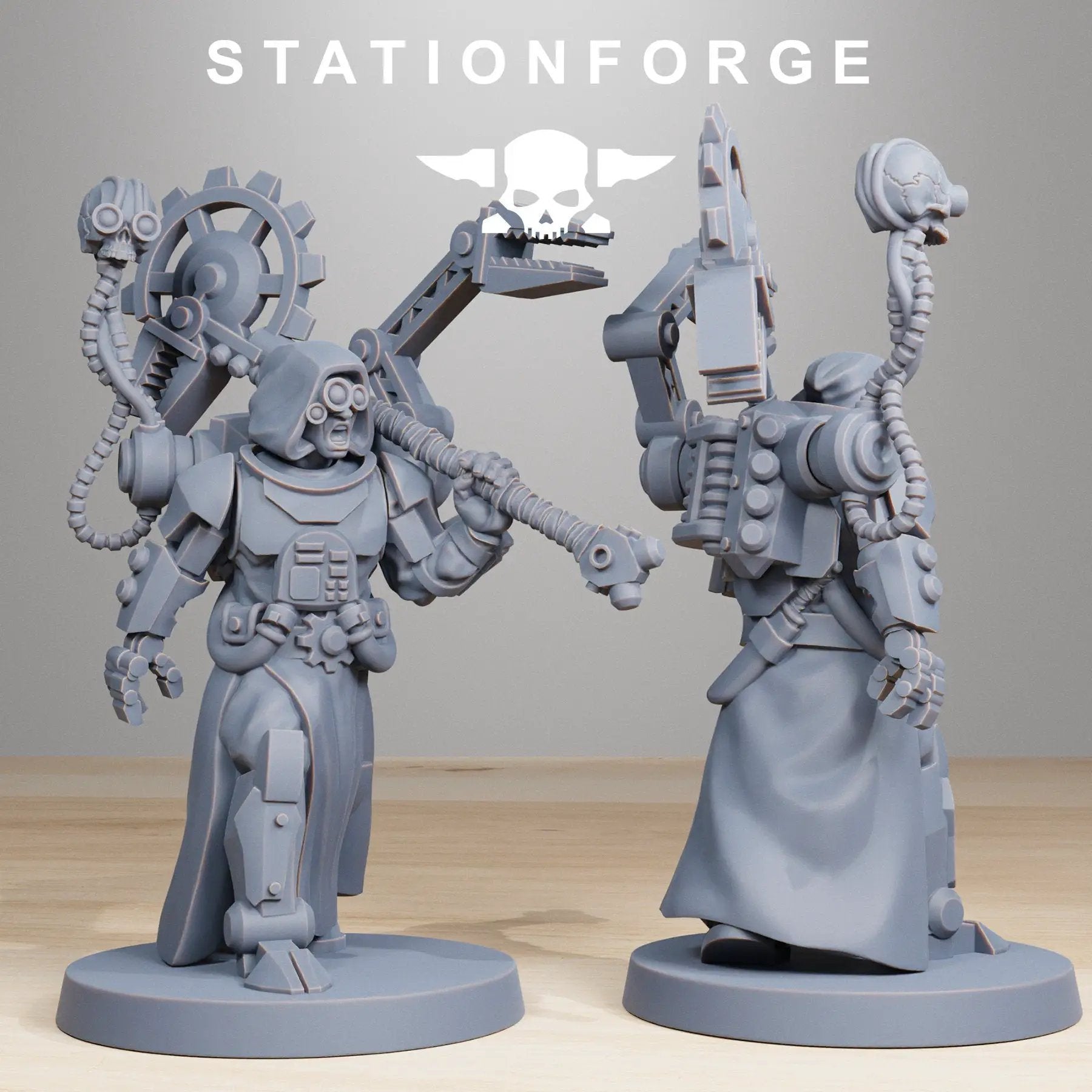 3D printed Scavenger Vicars miniature by Last Hope Miniatures, detailed model with intricate design and textured surface.