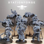 3D printed Wounded Scavenger figure by StationForge Miniatures, part of Last Hope Miniatures' Wounded x8 set, detailed and realistic.