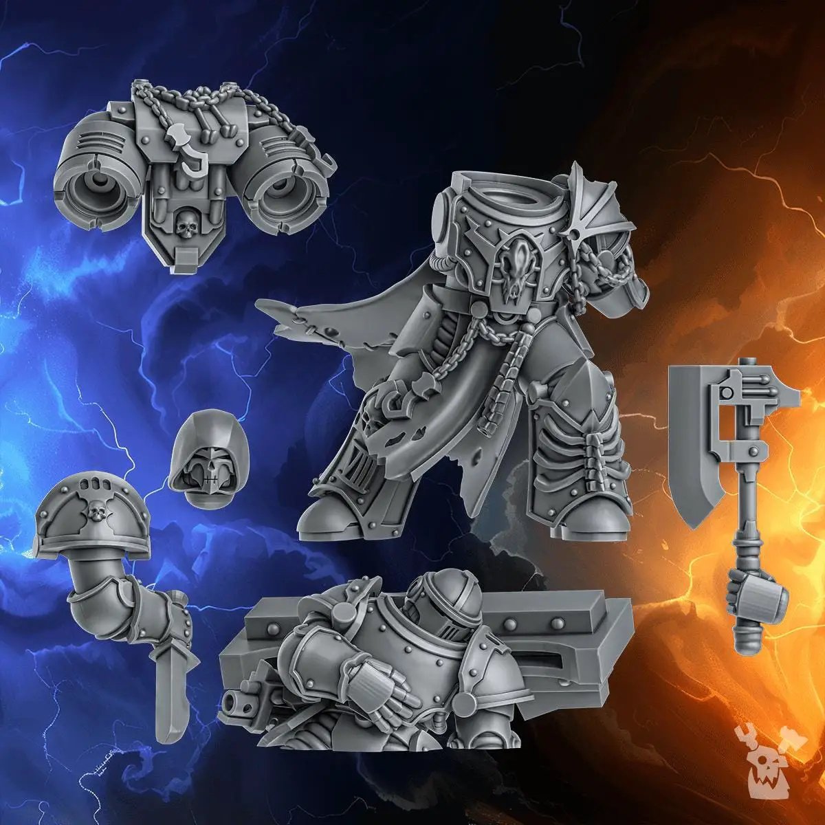 3D printed Sefiron, the First Claw miniature by Last Hope Miniatures from DakkaDakka Miniatures, shown in detailed profile view.