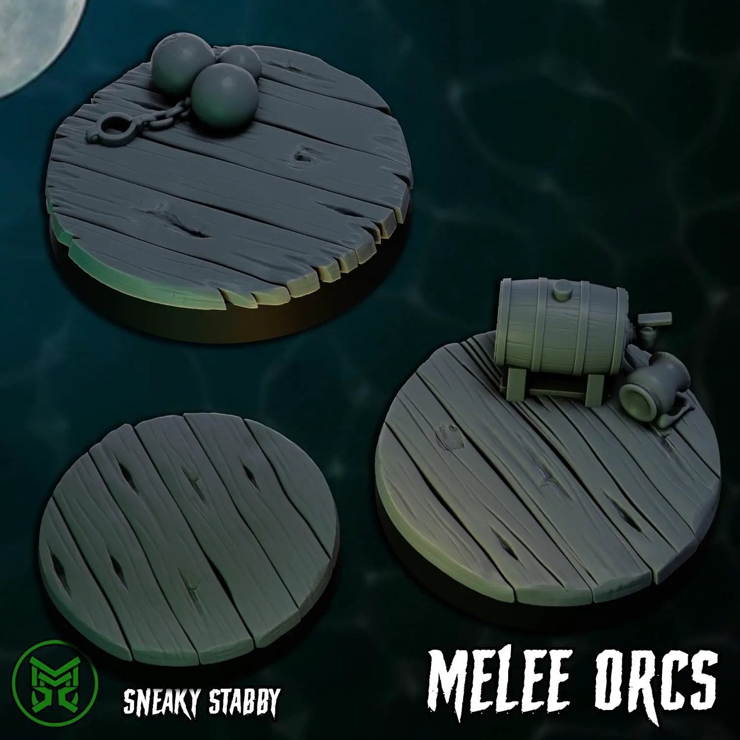 3D printed Sneaky Orcs miniature by Mekka Miniatures, detailed orc figures for tabletop gaming, from Last Hope Miniatures.