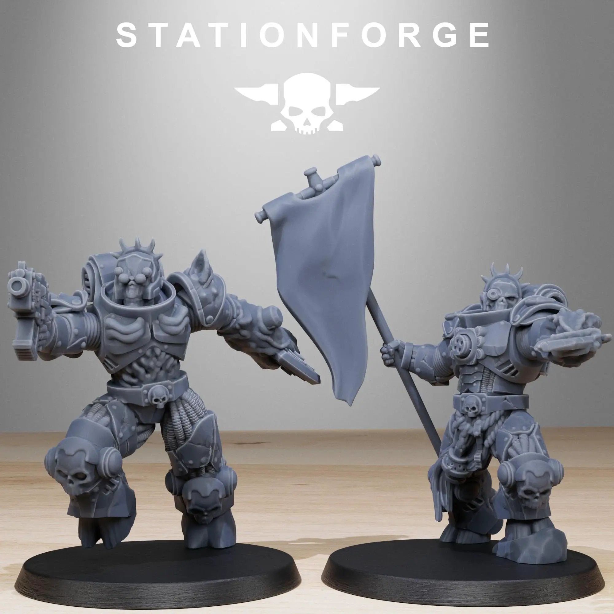 3D printed Socratis Corrupted Mutants miniature by StationForge, detailed sculpt with intricate textures from Last Hope Miniatures.