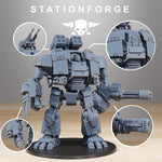 3D printed Socratis Dreadstorm miniature by StationForge, part of Last Hope Miniatures, showing detailed armor and dreadlocked design.