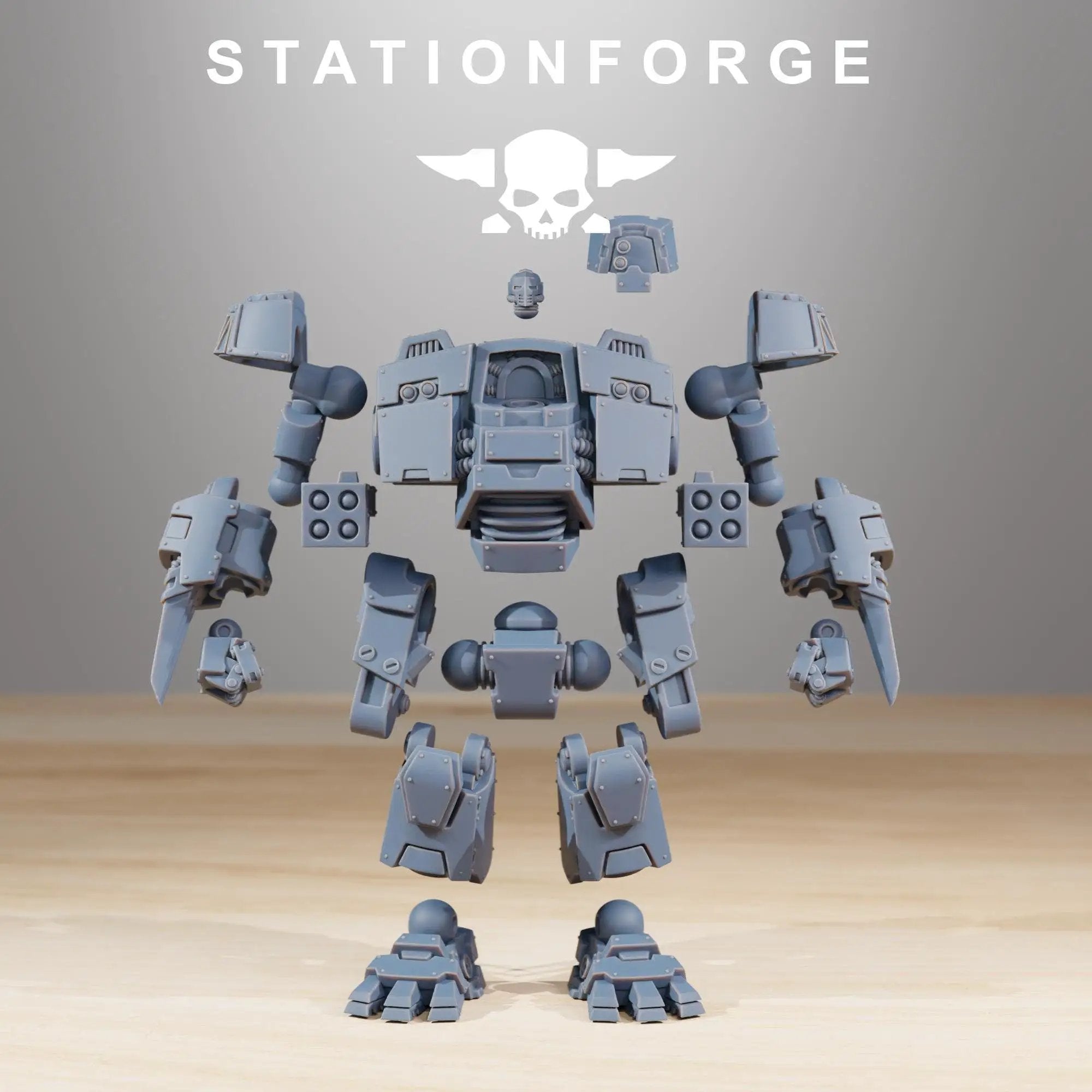 3D printed Socratis Dreadstorm miniature by StationForge for Last Hope Miniatures, detailed sci-fi character figure.