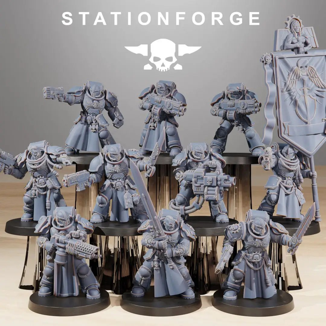 3D printed Socratis Elites miniature by Last Hope Miniatures from StationForge Miniatures, showing detailed sculpt and intricate design.