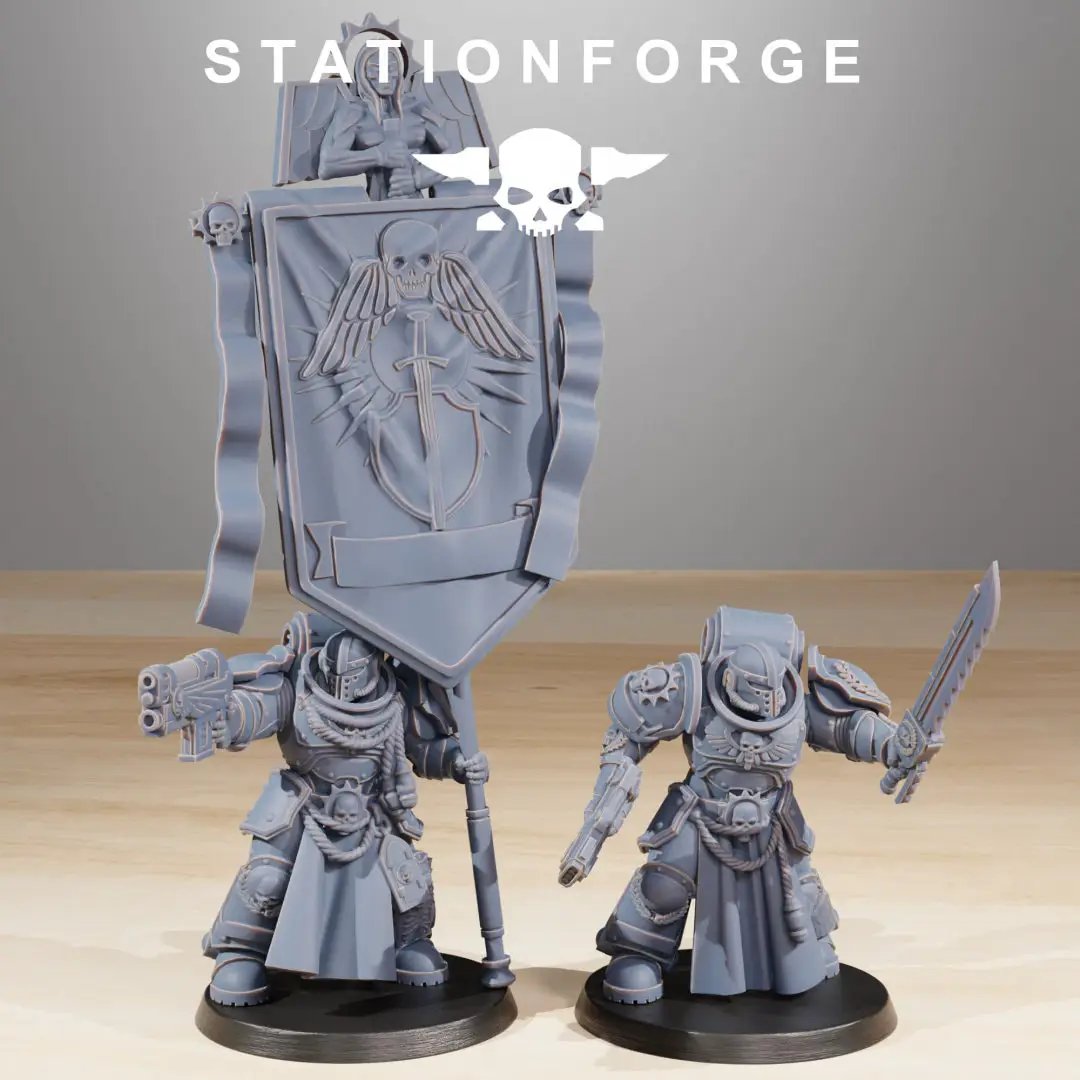 3D printed Socratis Elites miniature by Last Hope Miniatures for StationForge Miniatures, detailed 3D printed fantasy soldier figure.