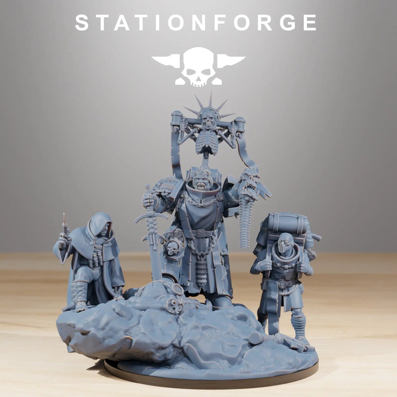 3D printed Socratis Grand Master miniature by Last Hope Miniatures, detailed figure from StationForge Miniatures series.