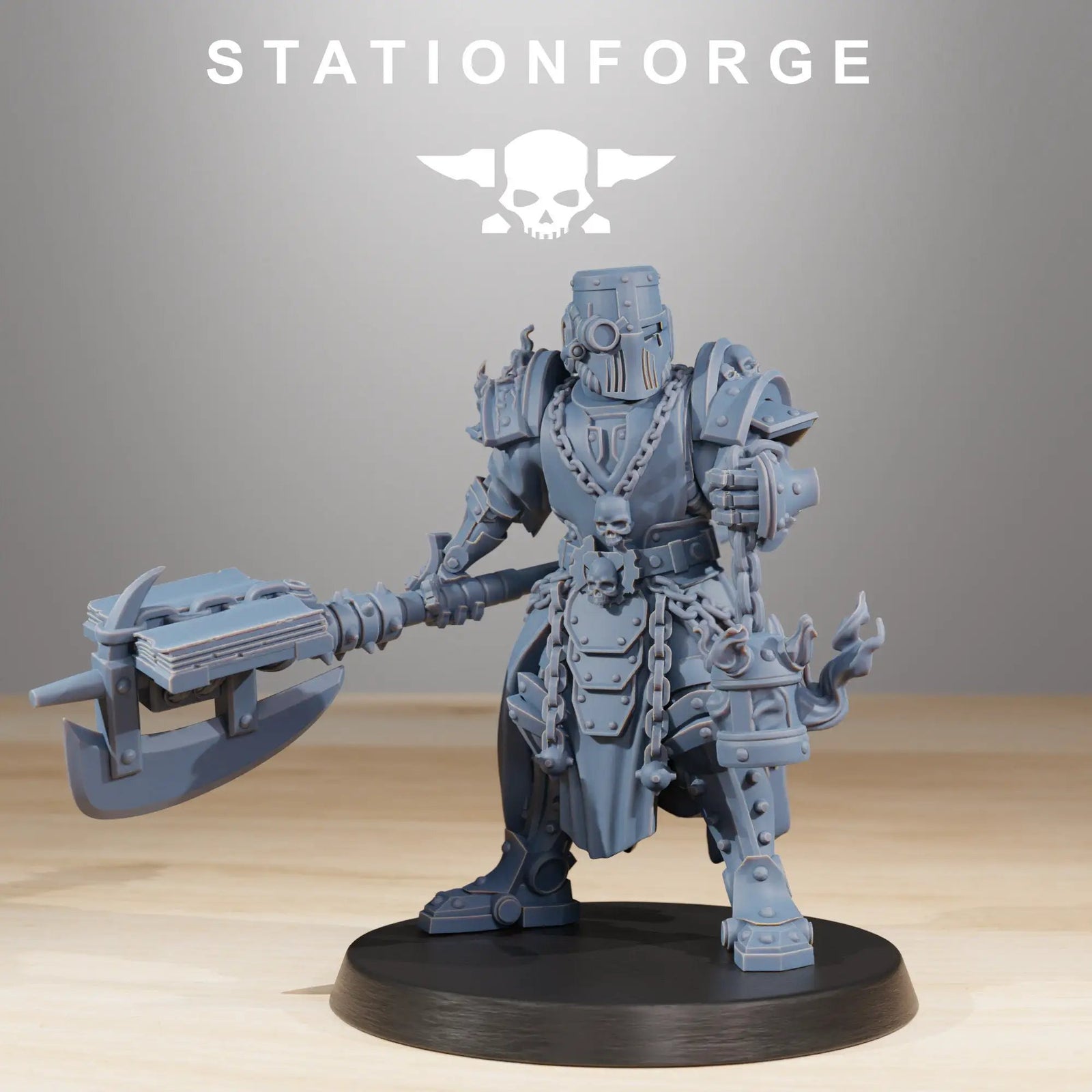 3D printed Socratis Leader miniature by StationForge Miniatures, detailed figure from Last Hope Miniatures collection.