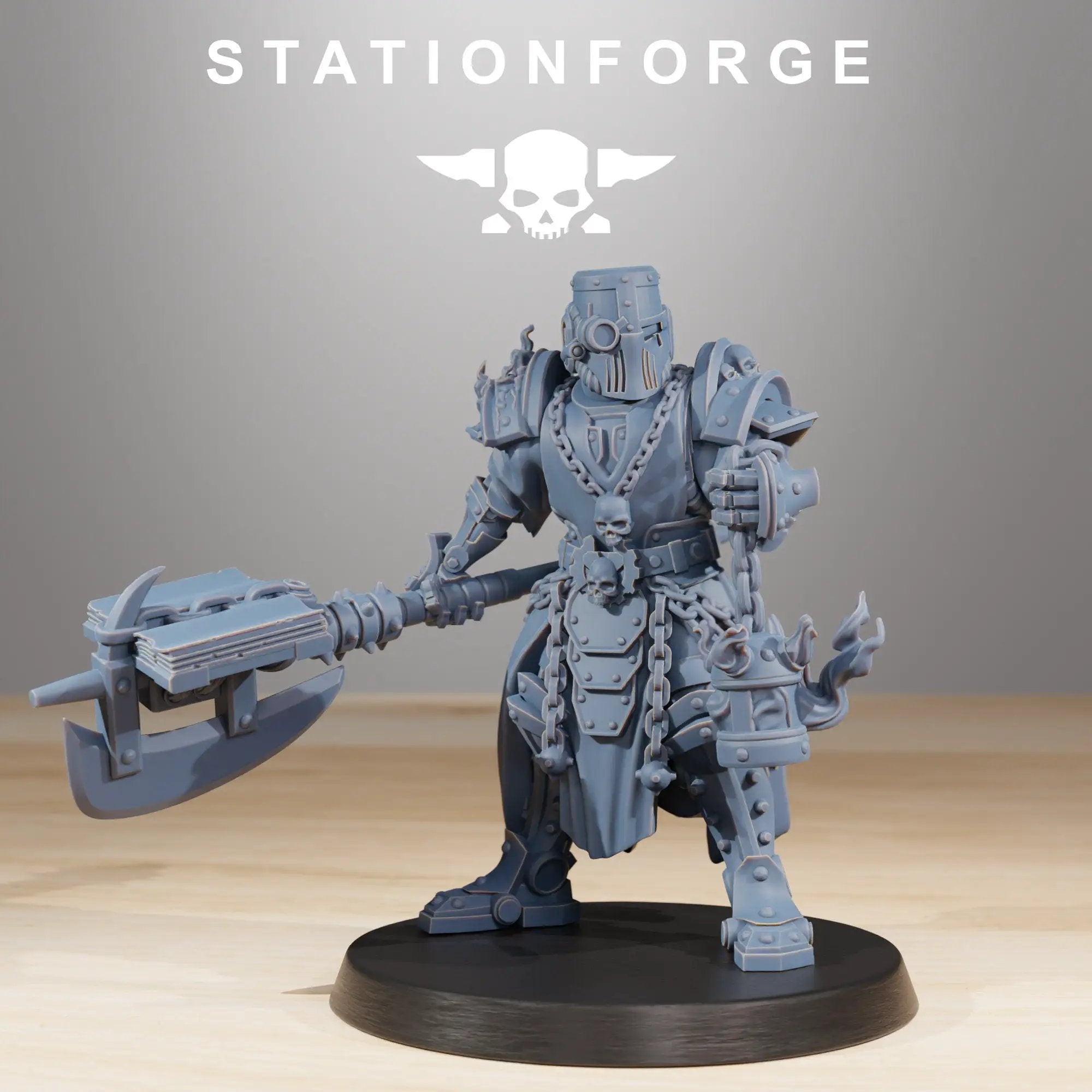 3D printed Socratis Leader miniature by StationForge Miniatures, detailed figure from Last Hope Miniatures collection.