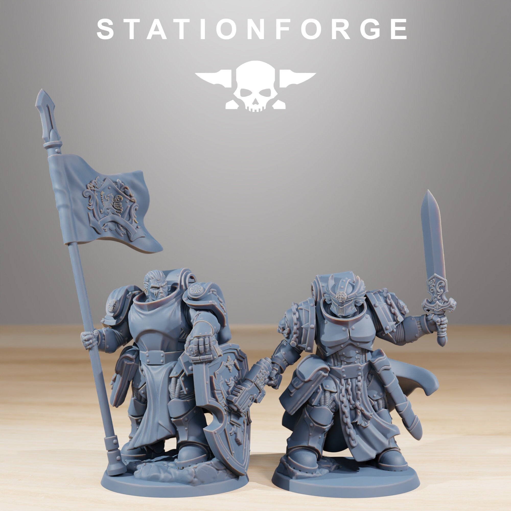 3D printed Socratis Reinforcers miniature by Last Hope Miniatures, featuring detailed sculpting and intricate design from StationForge.