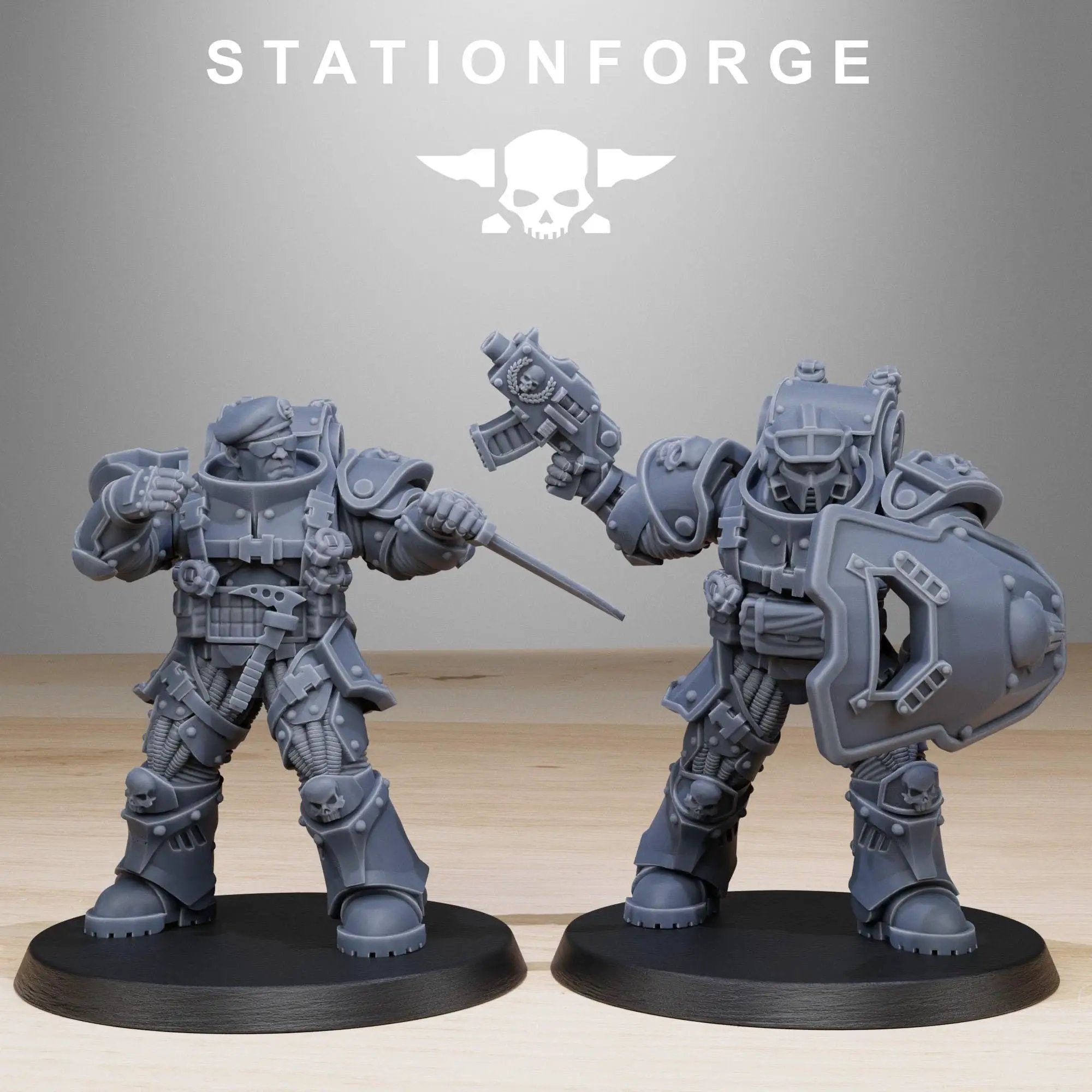 3D printed Socratis Scouts miniature by Last Hope Miniatures, detailed sci-fi figures from StationForge Miniatures collection