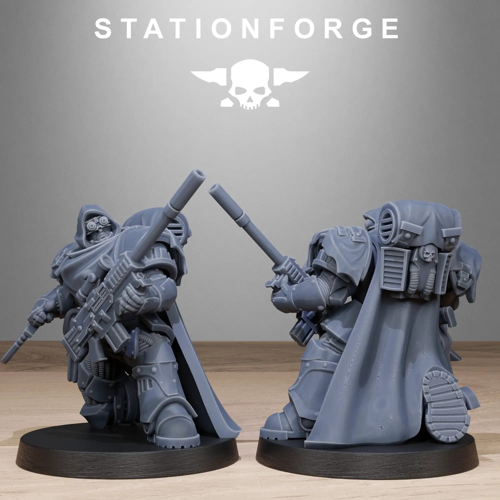Set of 10 3D printed Socratis Snipers by StationForge Miniatures, detailed miniature figures for tabletop gaming.