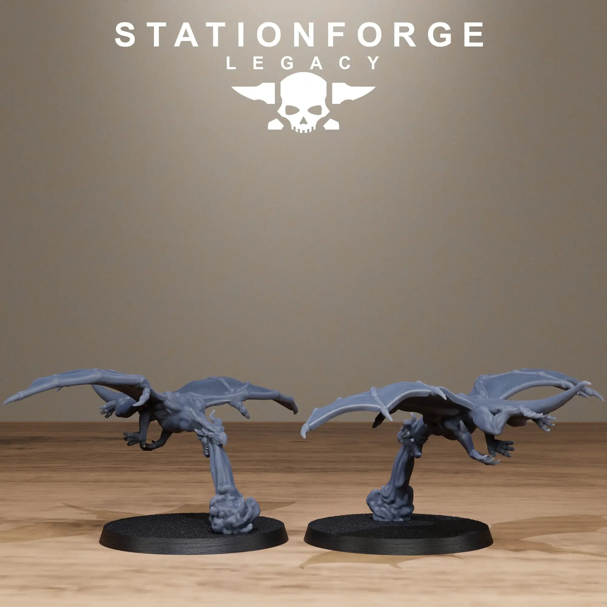 3D printed Solaris Dragon Squad by StationForge Miniatures, detailed fantasy miniatures from Last Hope Miniatures.
