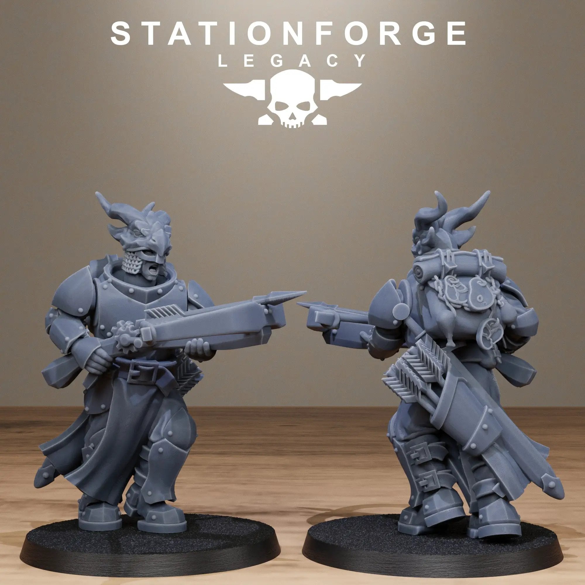 3D printed Solaris Dragon Squad miniatures by StationForge Miniatures, detailed dragon figures for tabletop gaming and collection.