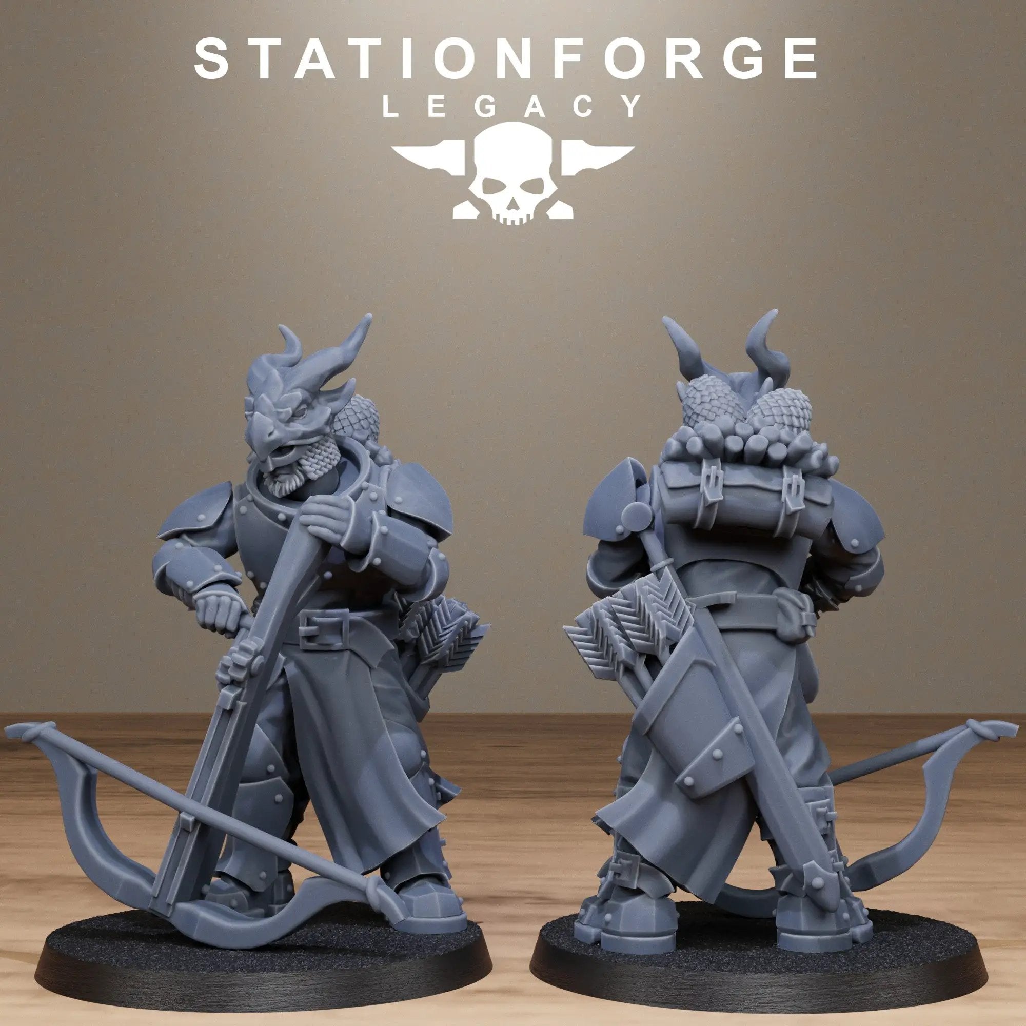 3D printed Solaris Dragon Squad miniatures by StationForge Miniatures, detailed fantasy dragon figures for tabletop gaming.