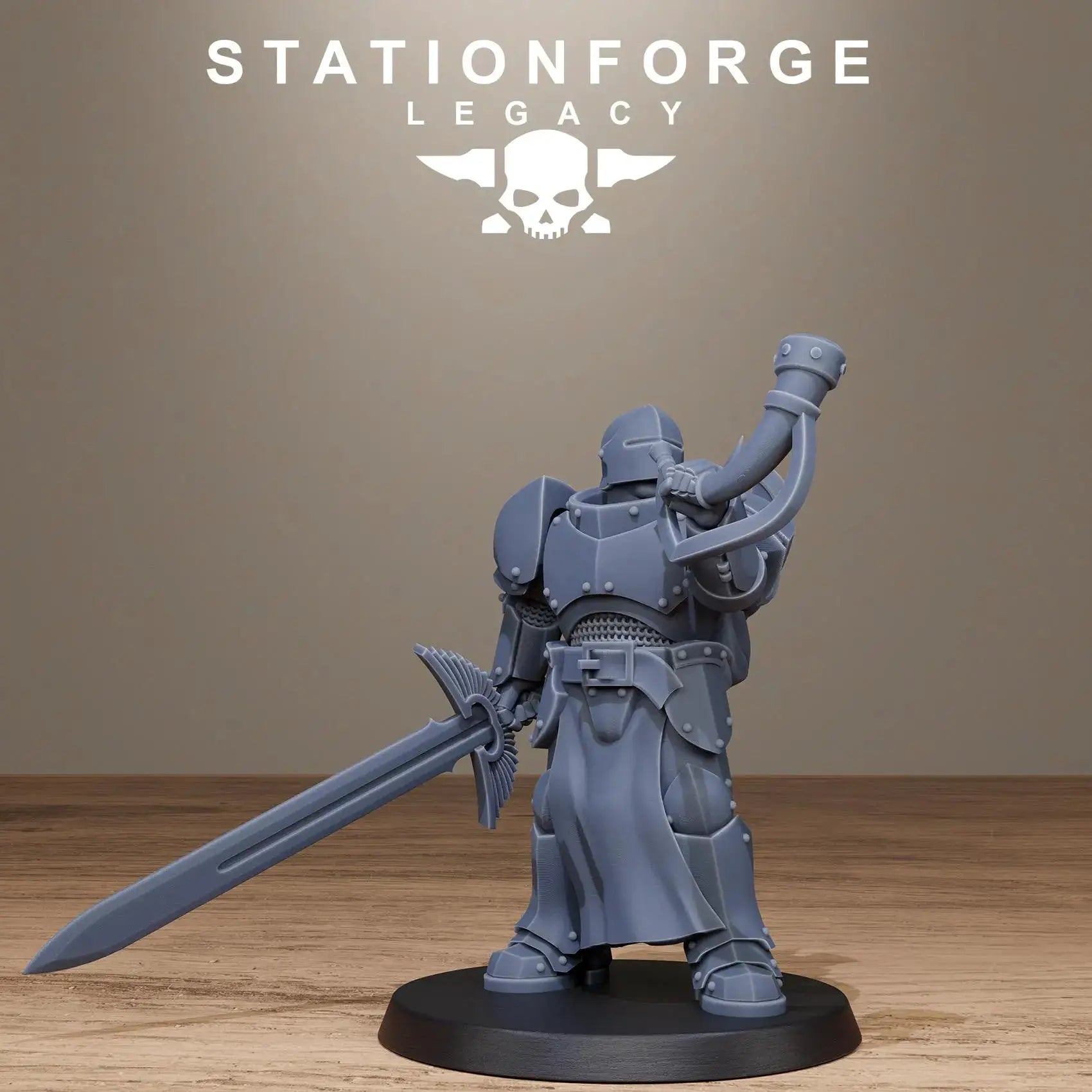 3D printed Solaris Greatswordsmen miniatures by Stationforge Miniatures, detailed figures for tabletop gaming, by Last Hope Miniatures