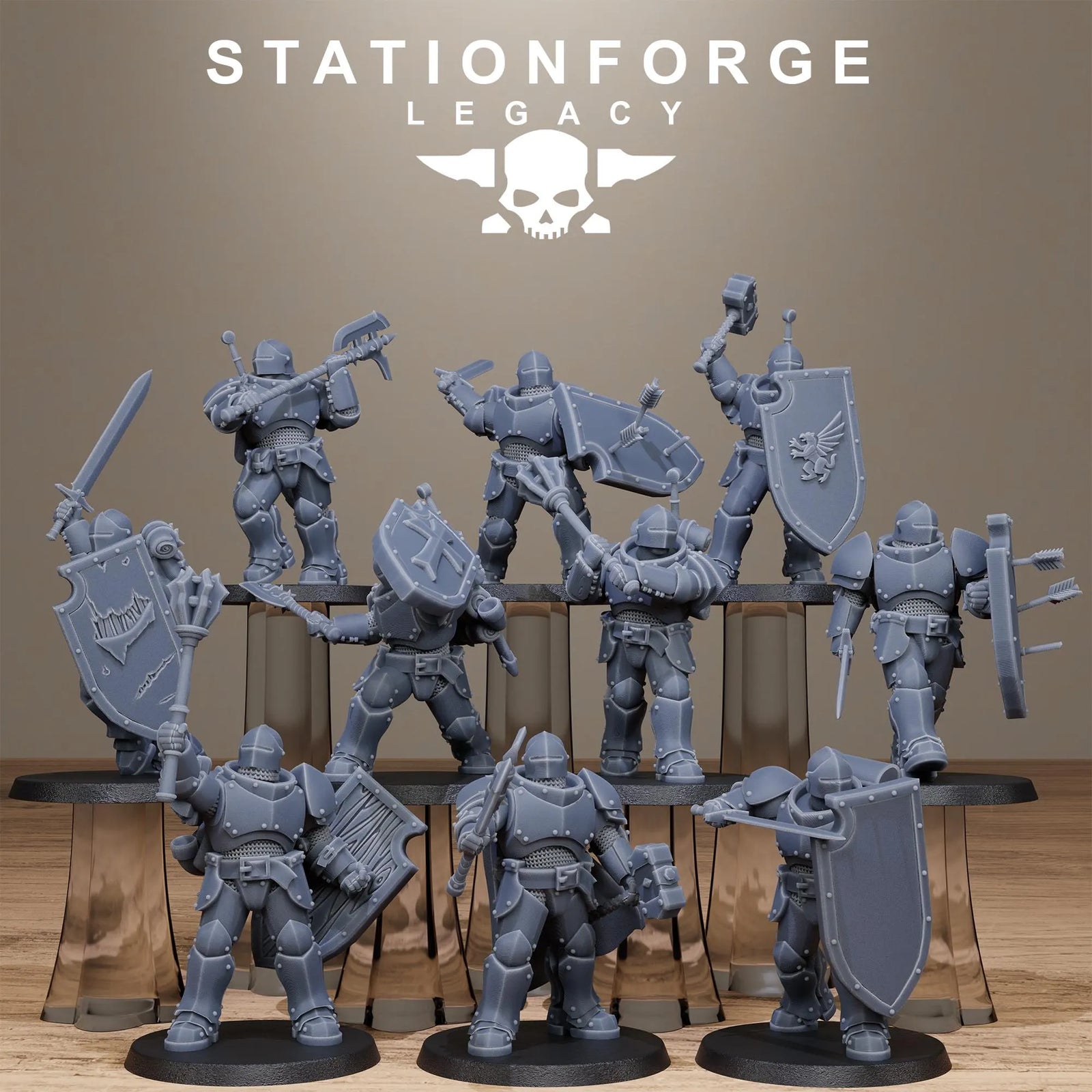 3D printed Solaris Infantry miniature by Last Hope Miniatures for Stationforge Miniatures, featuring detailed sci-fi soldier in armor.