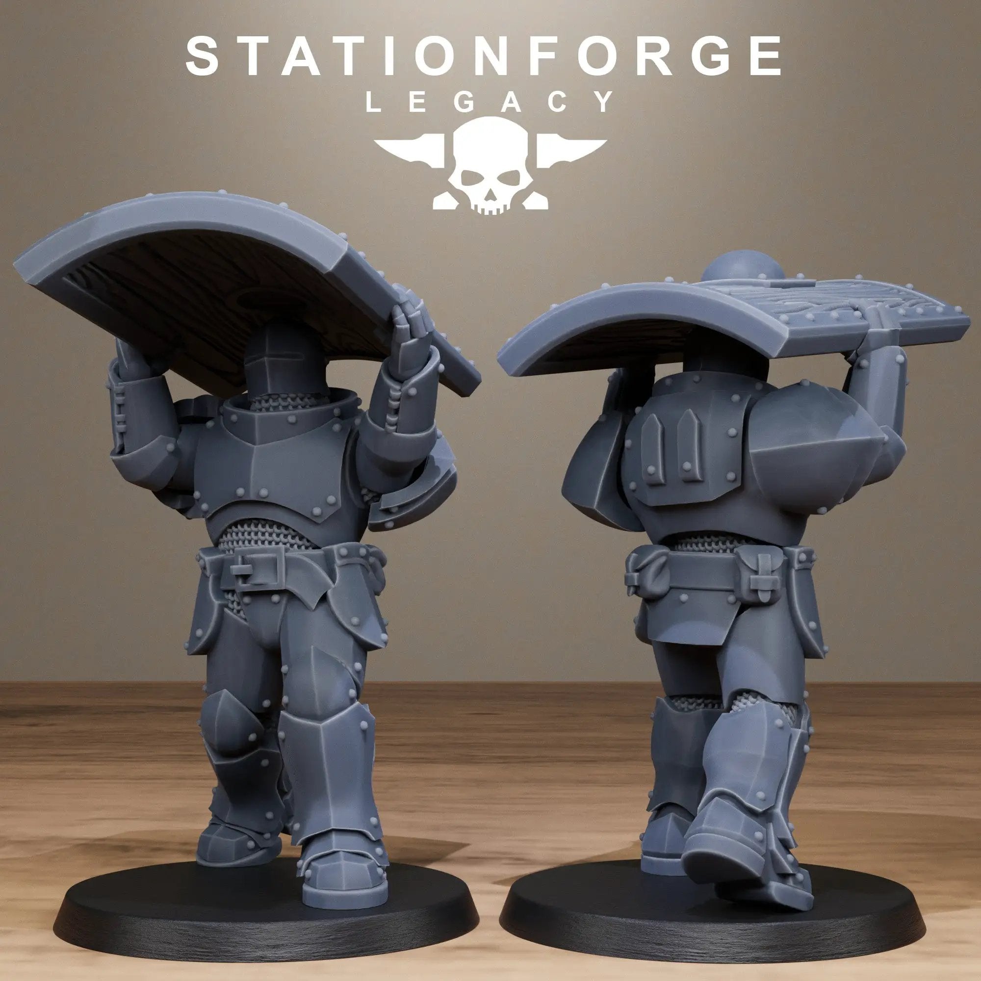 3D printed Solaris Phalanx miniature by StationForge Miniatures, detailed sci-fi robot figure from Last Hope Miniatures collection