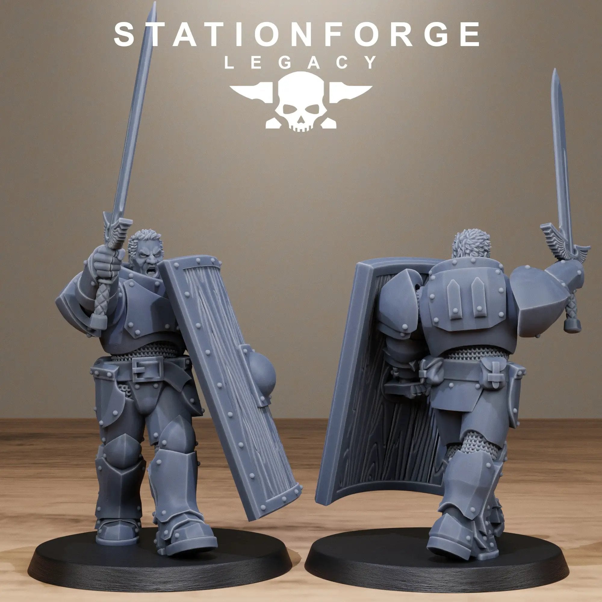 3D printed Solaris Phalanx miniature by StationForge Miniatures, detailed sci-fi figure from Last Hope Miniatures collection.