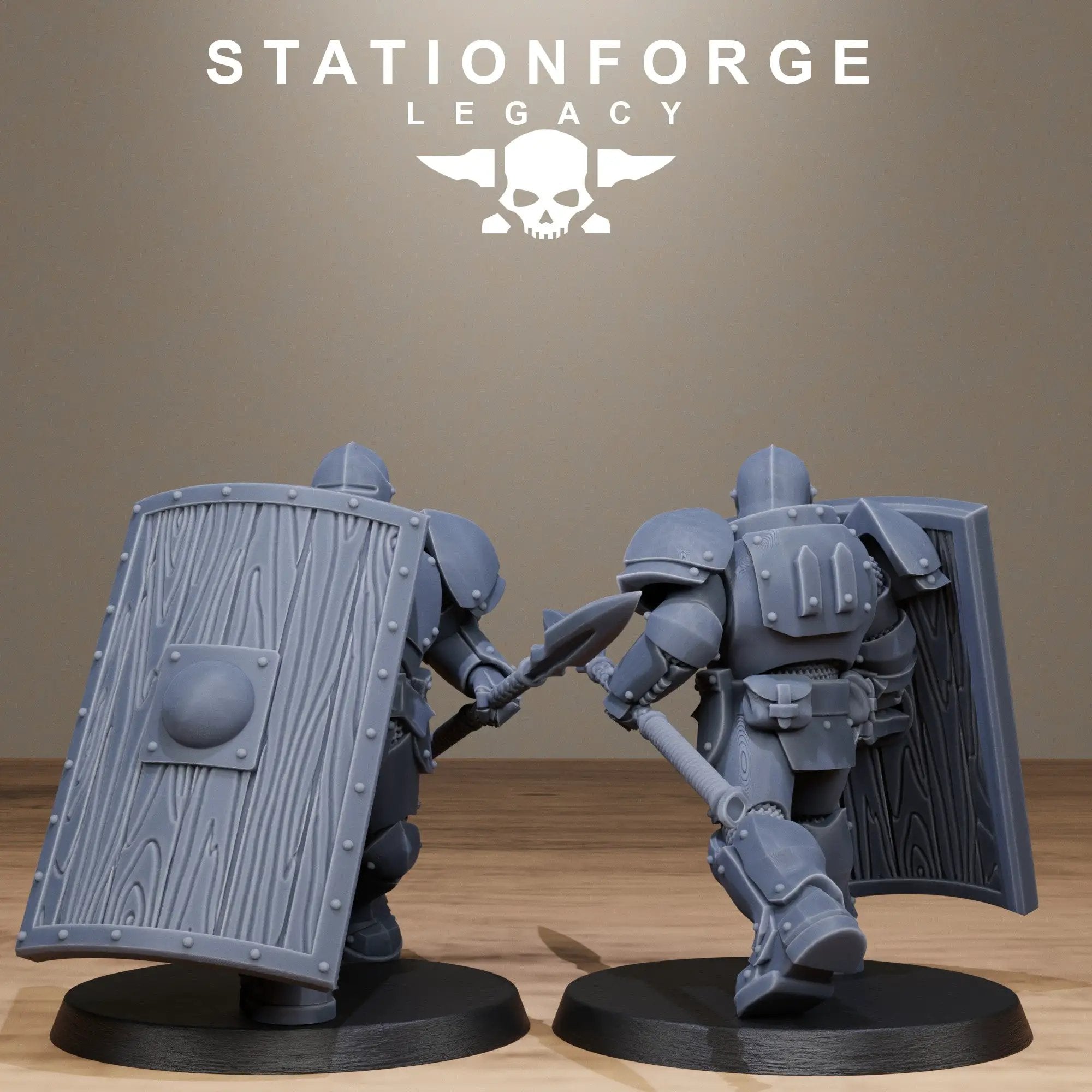 3D printed Solaris Phalanx miniature by StationForge Miniatures, detailed sci-fi robot figure from Last Hope Miniatures.