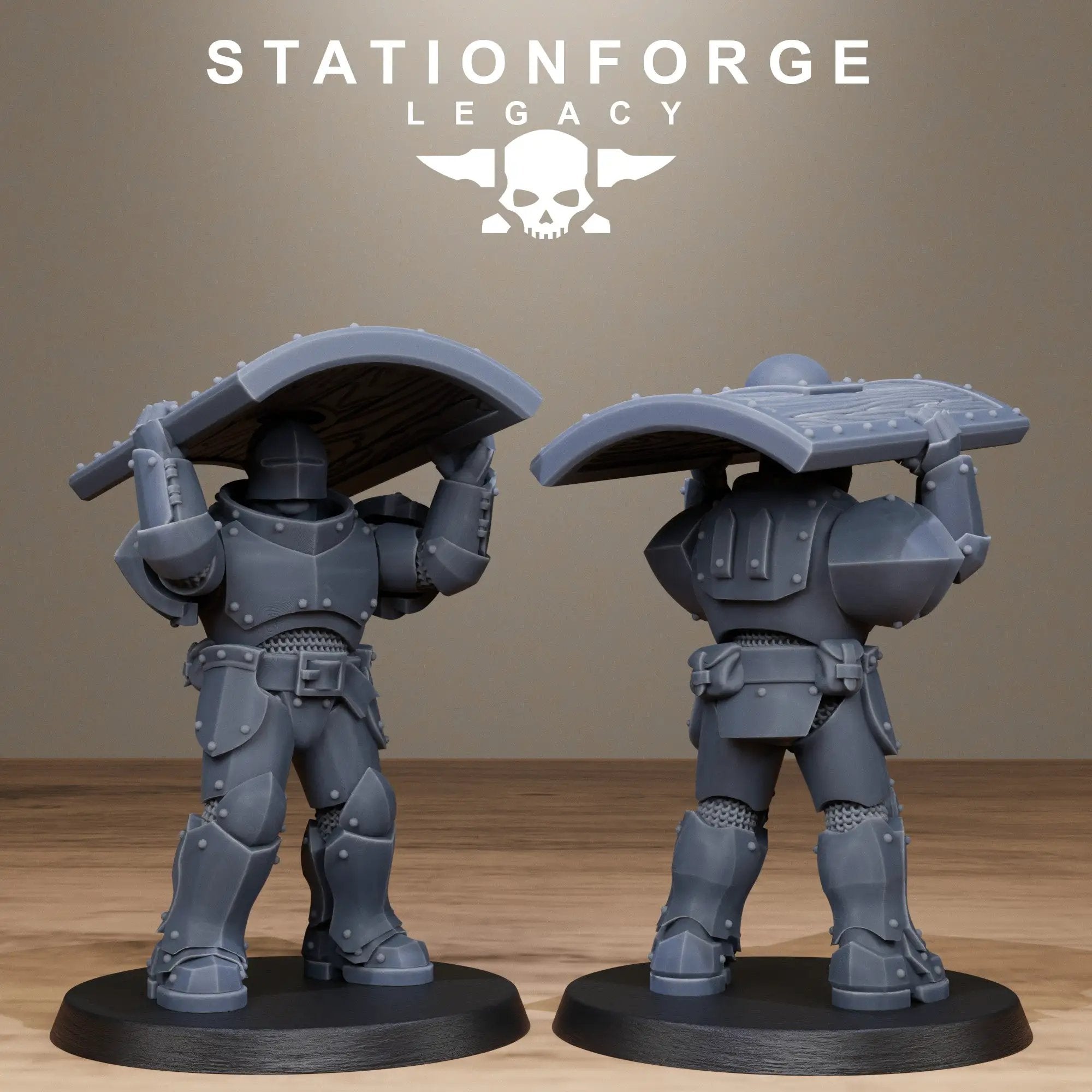 3D printed Solaris Phalanx miniature by StationForge Miniatures for Last Hope Miniatures, detailed sci-fi figure with intricate armor.