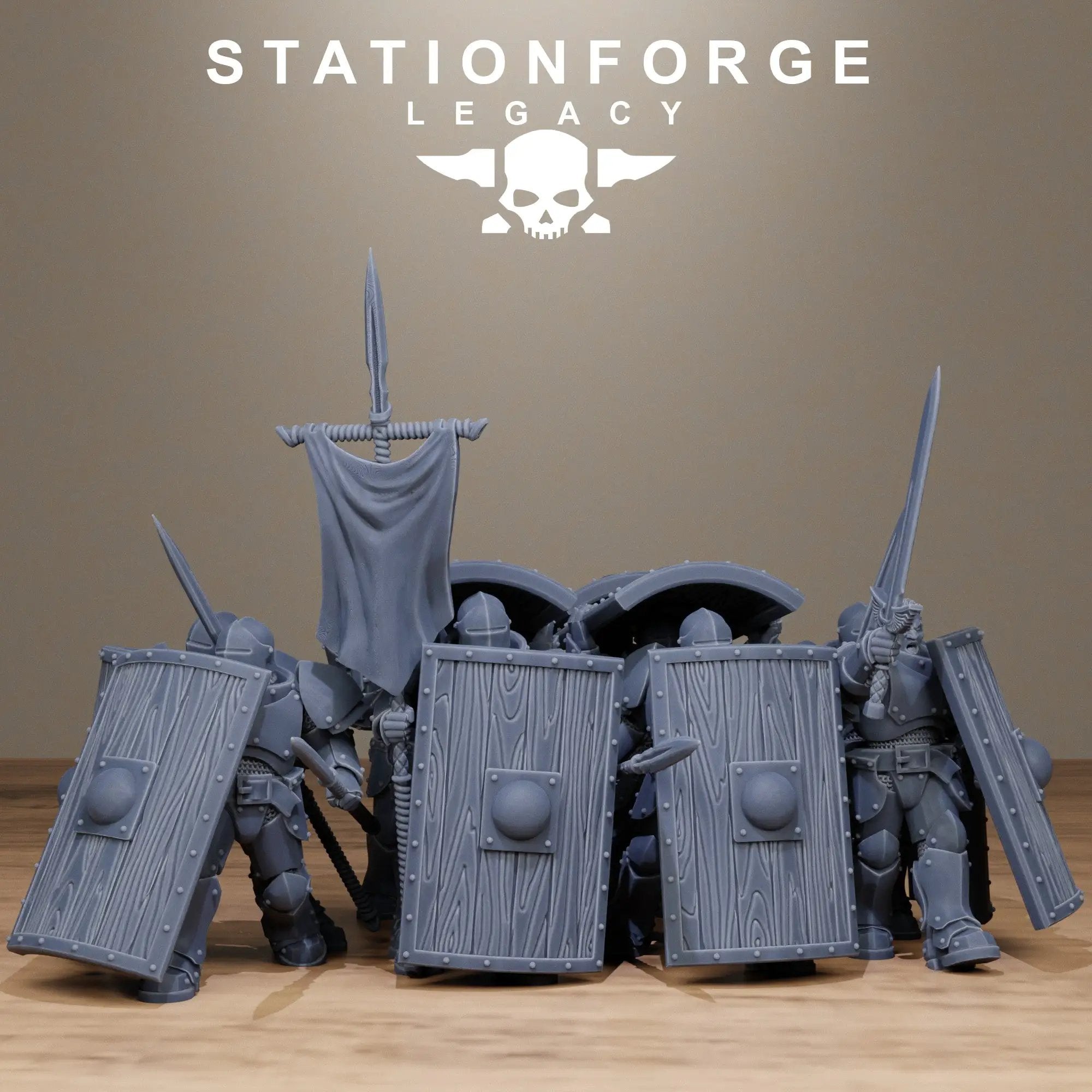 3D printed Solaris Phalanx miniature by StationForge Miniatures, detailed sci-fi model from Last Hope Miniatures collection.