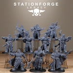 3D printed Solaris Wizards miniatures by StationForge Miniatures, showing detailed wizard figures in vibrant colors.