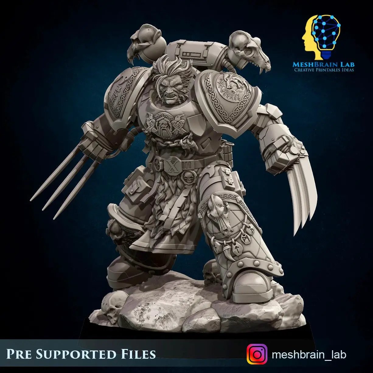 3D printed Son of The Aesir Champion miniature from Last Hope Miniatures, detailed 3D printed fantasy figure.