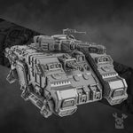 3D printed Space Knights Repeller by DakkaDakka Miniatures, featuring detailed sci-fi miniature with futuristic armor and weaponry.