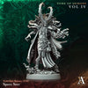 3D printed Spore Seer miniature by Last Hope Miniatures for Archvillain Games, showcasing detailed alien creature with vibrant colors.