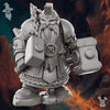 3D printed Steelhill Rune Smith miniature by DakkaDakka Miniatures for Last Hope Miniatures, shown in detailed view.