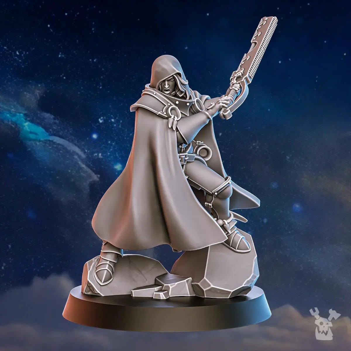 3D printed Stormpride Berserker miniature by DakkaDakka Miniatures for Last Hope Miniatures, detailed combat figure on a base