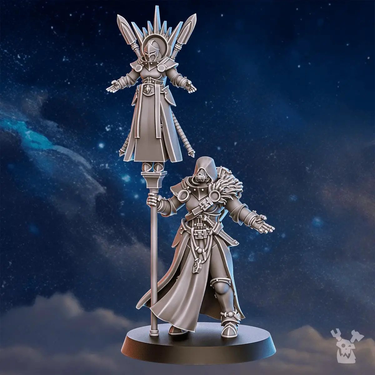 3D printed Stormpride Relic Keeper miniature by DakkaDakka Miniatures, detailed model from Last Hope Miniatures.