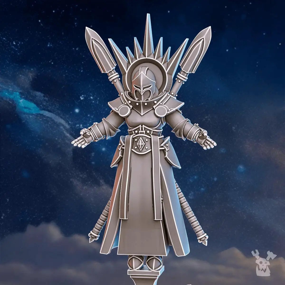 3D printed Stormpride Relic Keeper miniature by Last Hope Miniatures for DakkaDakka Miniatures, detailed model on a plain background.