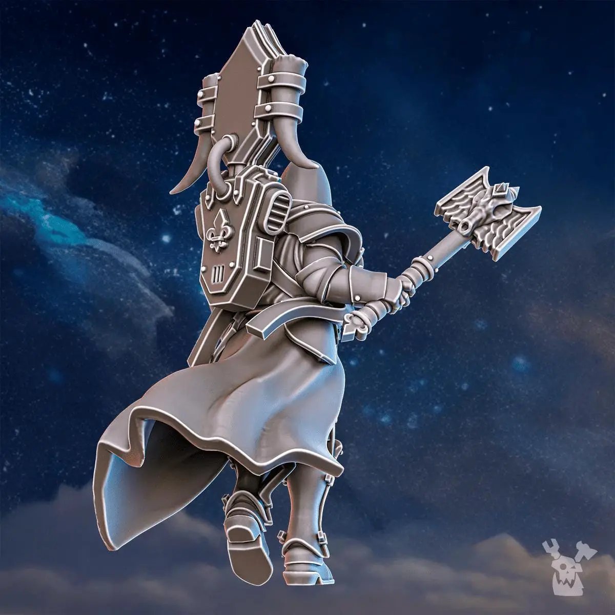 3D printed Stormpride Sisters Caller miniature by Last Hope Miniatures, detailed model from DakkaDakka Miniatures collection