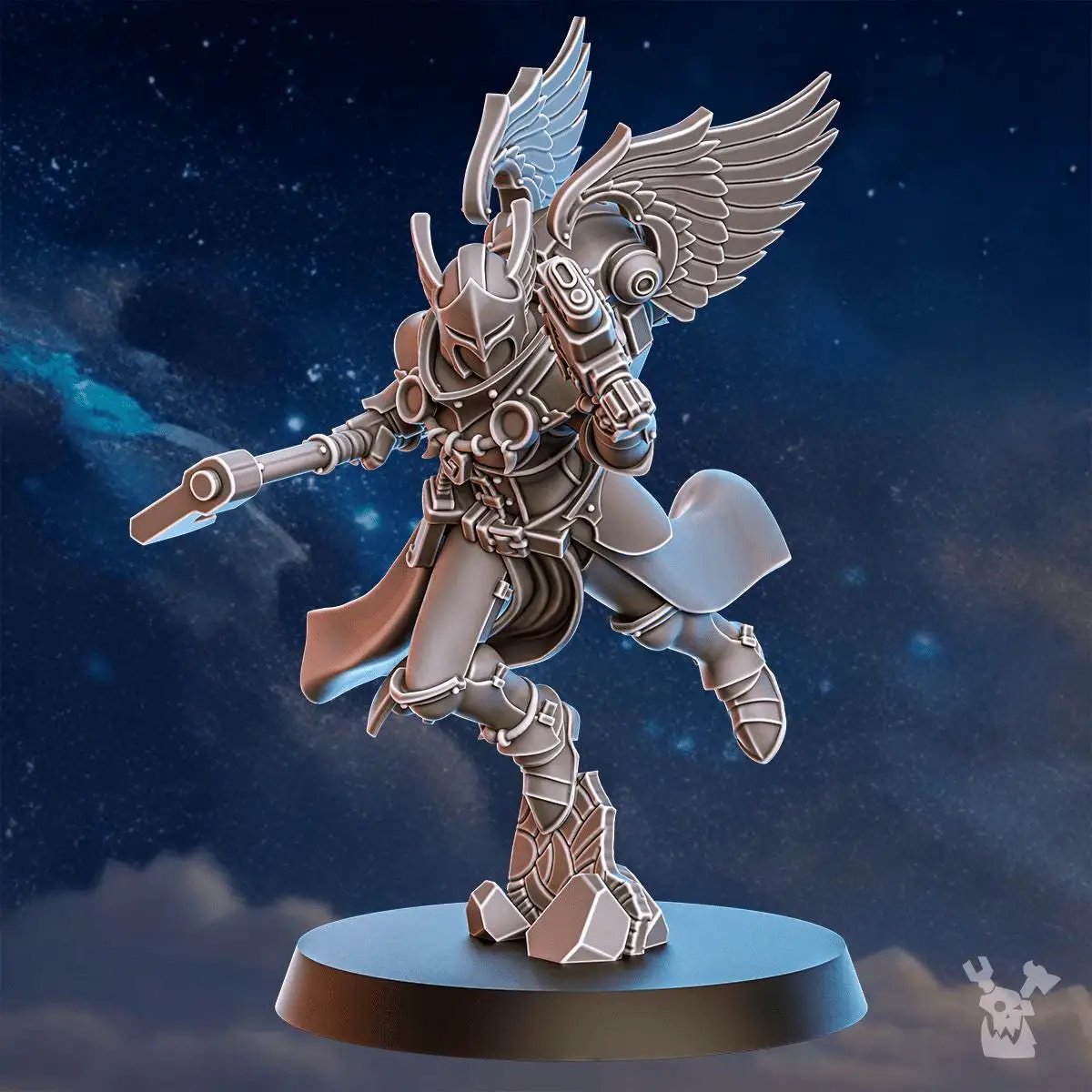 Five 3D printed Stormpride Valkyrie Squad miniatures by Last Hope Miniatures for DakkaDakka, detailed sci-fi tabletop gaming figures.