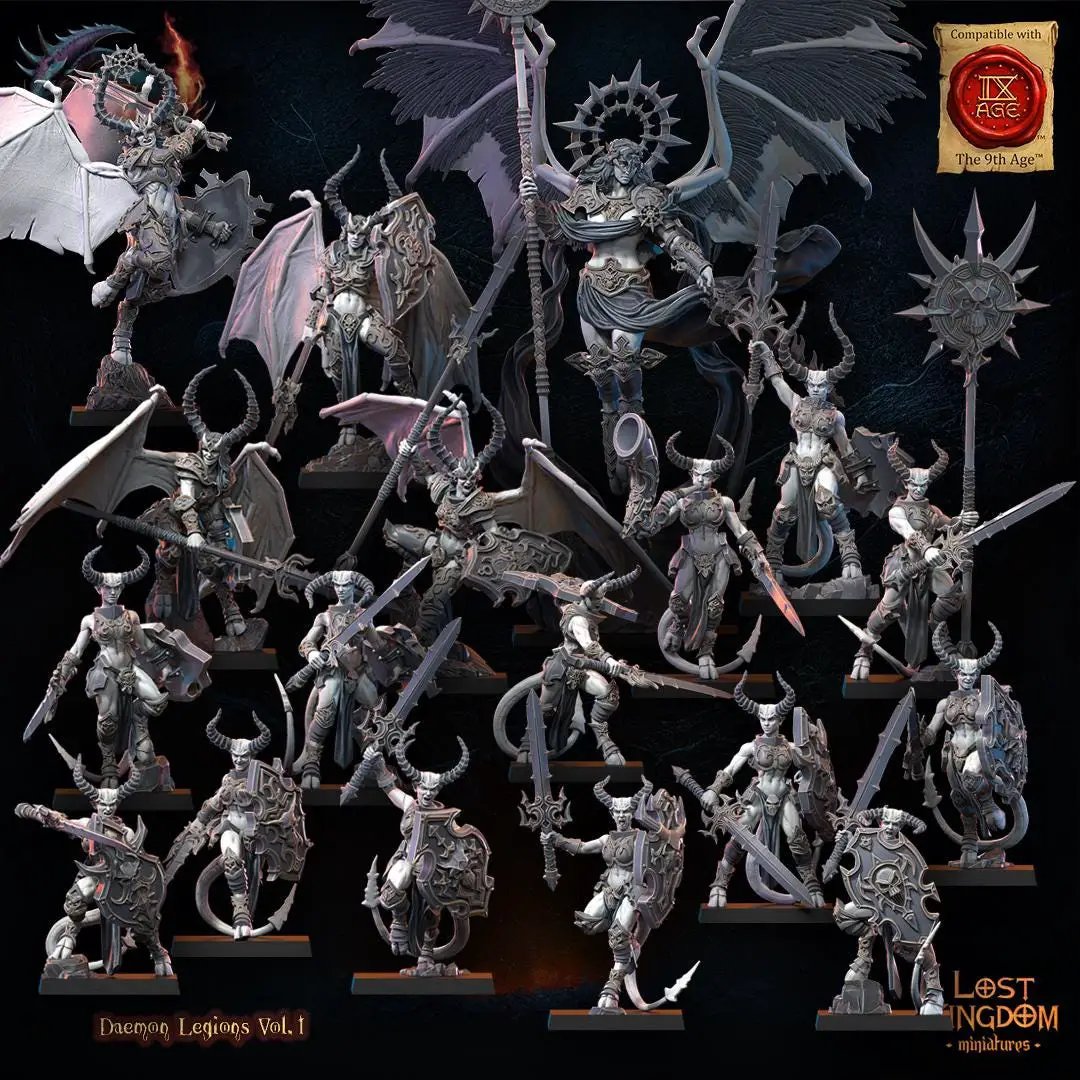 3D Printed Succubi Squad x10 by Lost Kingdom Miniatures by Last Hope Miniatures